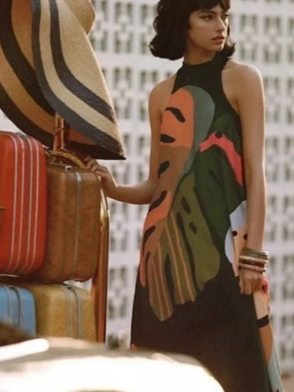 Farm Rio Halter Leaf Maxidress - Picture 4 of 15